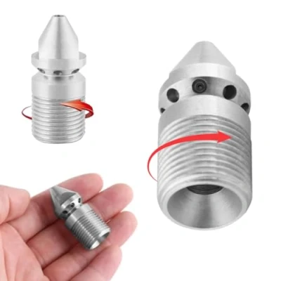 Image de Buse de jetter d&#039;égout, nettoyage tuyau en acier inoxydable 3/8 &quot;, Accessoires machine haute pression, vidange d&#039;égout sous pression