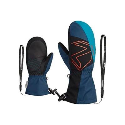 Image de Ziener LAVALINO Moufles de Ski pour Enfant Imperméables, Extra Chaudes Laine Hale Navy stru, 3,5