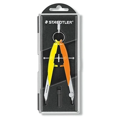 Image de Staedtler Mars Comfort 556 Edition Neon Compas Géométrique De Précision Grand Balustre Jaune/Orange