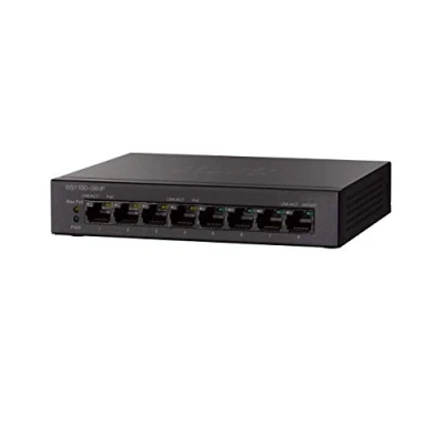 Image de Cisco Commutateur non géré SG110D 08HP avec 8 Ports Gigabit Ethernet (GbE) plus 32 W PoE, protection à vie limitée (SG110D EU)