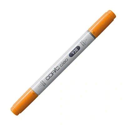 Image de COPIC Ciao Y38, Honey, Twin Marker avec une pointe de largeur moyenne et Brush