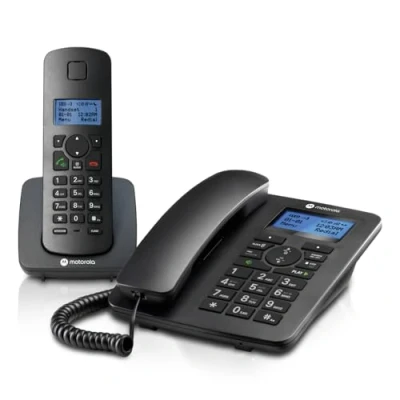 Image de MOTOROLA C4201 Negro Combo TELÃ‰FONO FIJO Y INALÁMBRICO