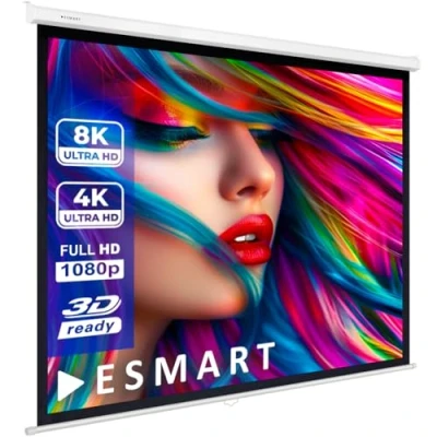 Image de ESMART Professionnel MIROLO Toile pour store enrouleur 244 x 183 cm (120&quot;) 4:3 Écran de projecteur home cinéma écran Rollo LCD LED
