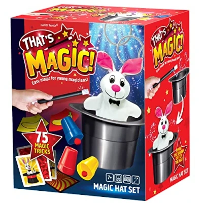 Image de That&#039;s Magic Ensemble de Chapeaux Magiques avec 75 Tours Amusants faciles et pour Les Jeunes magiciens Aide à développer la motricité Confiance l&#039;enfant Comprend Un Lapin en Peluche,
