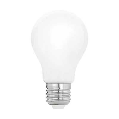 Image de Eglo Ampoule LED E27 dimmable, lampe Milky en verre opaque, 7,5 watts (correspond à 60 watts), 806 lumens, blanc chaud, 2700 Kelvin, A60, Ø 6 cm