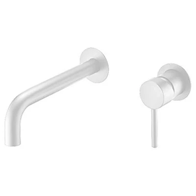 Image de Mice GLT023 BL Robinet de lavabo encastré monocommande robinetterie encastrée pour Blanc mat