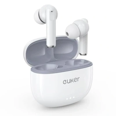 Image de Euker Écouteurs Bluetooth, écouteurs sans fil, intra auriculaires Bluetooth 5.0, stéréo HiFi, avec microphone, étanches IPX7, charge rapide USB C