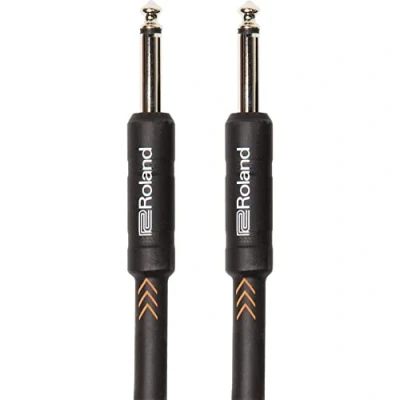 Image de Câble d’instrument gamme Black Roland Connecteurs droits en jack 1/4 de pouce, 3 m RIC B10