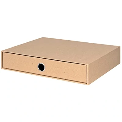 Image de Rössler Papier 1524452620 S.O.H.O. Boîte à tiroirs pour DIN A4, avec trou de poignée, Kraft, 343 x 250 65 mm, 1 pièce