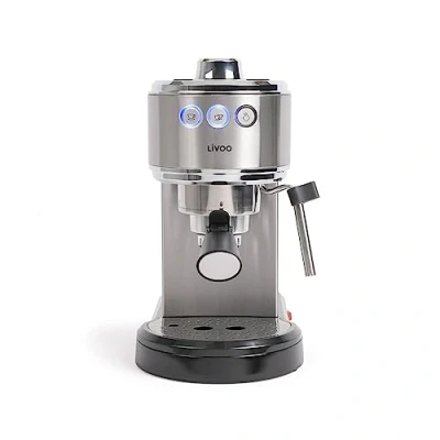 Image de Livoo Machine à café expresso DOD186 1350W, réservoir 1L, 15 bars, compatible dosettes ESE, percolateur moulu