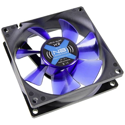 Image de Noiseblocker PC Case Fan 80mm BlackSilent X2 Ventilateur avec Ailes Silencieuses Le Volume Maximum est Seulement 16dB (A) et Débit d&#039;air de 45 m3/h