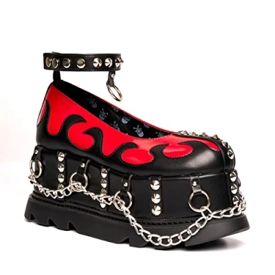Image de LAMODA Femme See Through Wedges, Red Flame, 37 EU