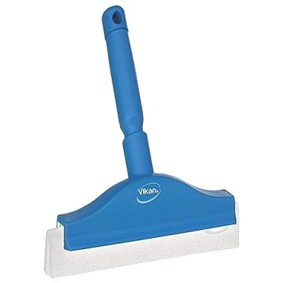 Image de Vikan 77513 Raclette à tête fixe en caoutchouc mousse et polypropylène Bleu 25,4 cm