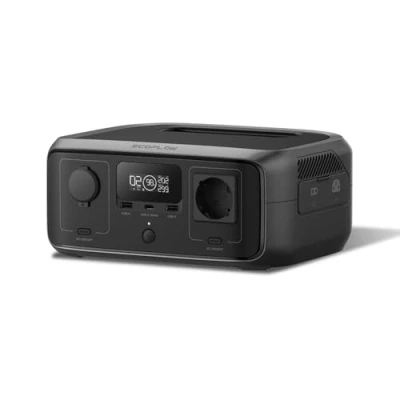 Image de EF EcoFlow Station électrique portable RIVER 3, 245 Wh de capacité, 600W puissance sortie, durée fonctionnement double avec technologie GaN, générateur solaire pour l&#039;extérieur, camping et RV