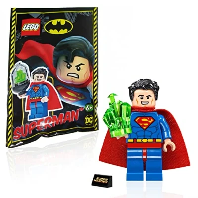 Image de LEGO DC Super Heroes Minifigure Superman (with Kryptonite and Display Stand) 76096