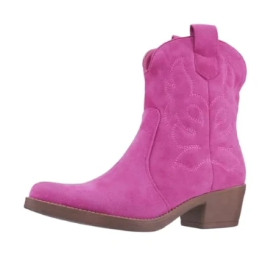Image de Elara Bottes Femme Bottines de Cowboy Chunkyrayan 301 A31 Fuxia Suede 42