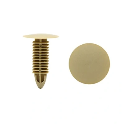 Image de sourcing map 30pcs 8mm x Auto Voiture Trou Boucle Carte Démarrage Garniture Beige Clip Push Rivet