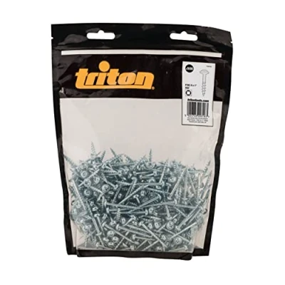 Image de Triton 709782 Vis en acier pour perçages dissimulés, fausse rondelle, pas grossier 500 numéro, Multicolore, 8 x 1&quot;