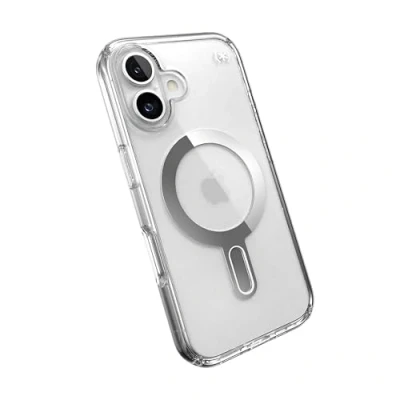 Image de Speck Presidio Coque MagSafe transparente compatible avec ClickLock pour iPhone 16 Series (iPhone 16)
