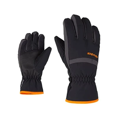 Image de Ziener Lejano As(r) Gants de Ski pour Enfant Noir/Graphite Taille 3,5 (XS)