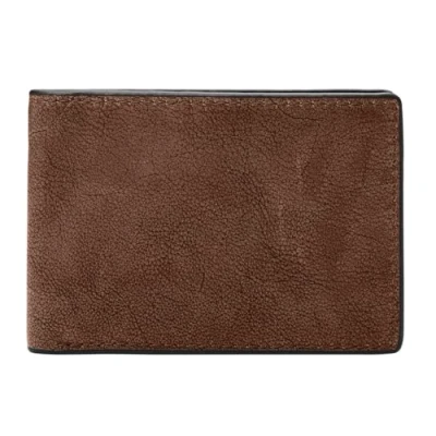 Image de Fossil Portemonnaie pour homme Steven, cuir Front Pocket Wallet Medium brun 11.43cm L x 1.27cm W 7.62cm H ML4396210