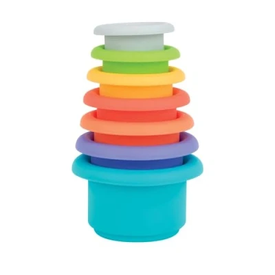 Image de Gobelets de bain empilables NUBY Silicone 5 couleurs formes