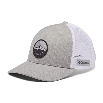 Image de Columbia Unisex Mesh Snap Back, Back Cap, Grey HTHR MT Hood Circle Patch, O/S