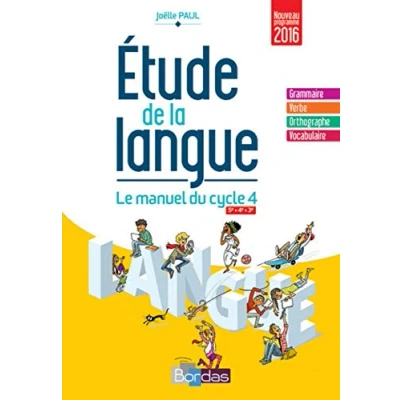 Image de Étude de la langue Cycle 4 Manuel l&#039;élève Nouveau programme 2016 Livre d’occasion Correct