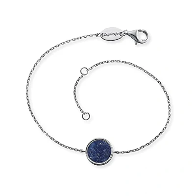 Image de Engelsrufer Bracelet pour femme en Argent sterling et pierre de force Fermoir mousqueton Réglable deux longueurs Sans nickel, 1 Stein, sterling, Lapis Lazouli