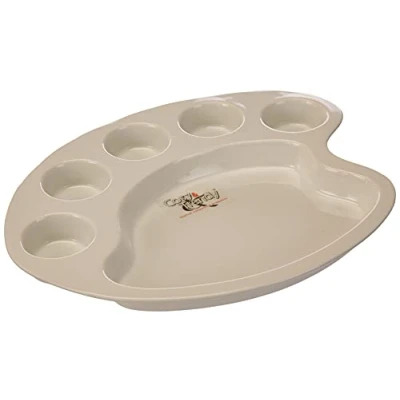 Image de Cookinglife Divider Plate (Fondue, Tapas, BBQ) / Cosy Paint Palette White 30 x 24 cm