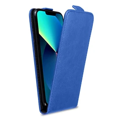 Image de Coque pour Apple iPhone 13 MINI en BLEU CÉLESTE Housse de protection Étui au design flip similicuir lisse Neuf
