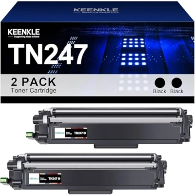 Image de TN 243BK 247BK TN243BK TN247BK Toner Compatible pour Brother 243 247 MFC L3750CDW L3770CDW DCP L3550CDW HL L3230CDW L3210CW L3710CW (2 Noirs)
