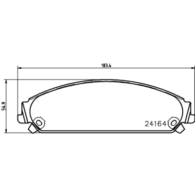 Image de HELLA 8DB 355 011 891 Jeu de plaquettes frein avec indicateur d&#039;usure CHRYSLER: 300C Berline, Touring, DODGE: Caliber, Challenger Coupe