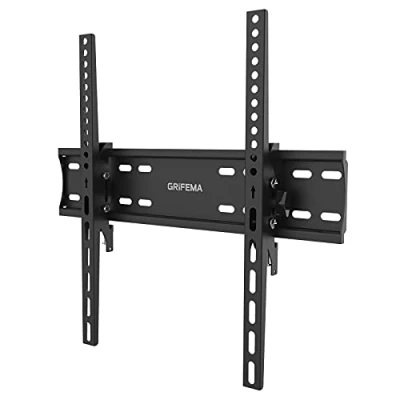 Image de GRIFEMA Support Mural TV 26 55 Pouces Fixation Murale Peut Contenir Jusqu&#039;à 50KG, Accroche Television Inclinable (± 15) et Étend, Vesa 400x400mm Universel pour Plat / Incurvé