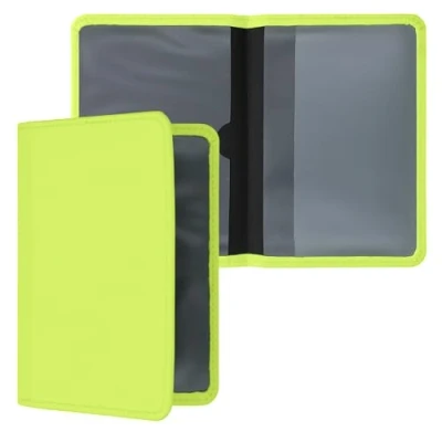 Image de kwmobile Porte permis de Conduire Carte Grise avec Compartiments Cartes Passeport Étui Portefeuille Protection en néoprène Vert Fuchsia