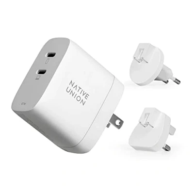 Image de Native Union Chargeur GaN Rapide PD 67W Ultra Compact Compatible avec la Livraison d&#039;énergie jusqu&#039;à 67 W pour MacBook Pro, iPads, iPhones et Plus (Blanc)