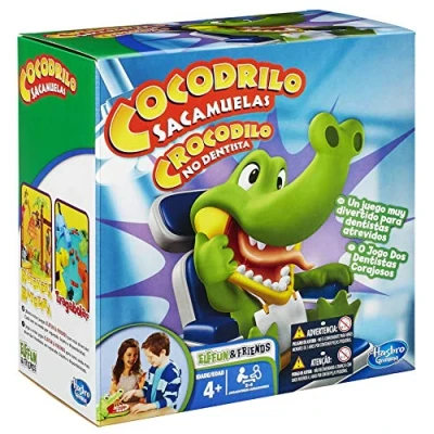 Image de Hasbro Gaming B04081750 Croc’Dentiste Jeu d&#039;adresse (français Non Garanti) Version espagnole/Portugaise 26.9 x 26.7 14.5 Multicolore