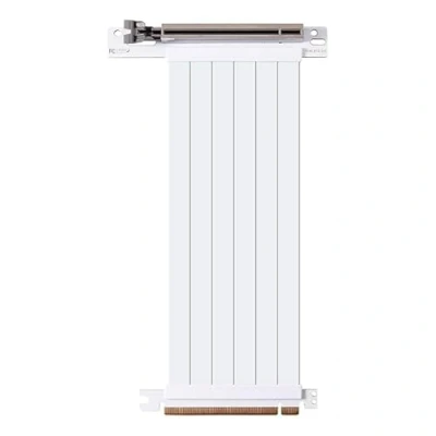 Image de Allowish Câble d&#039;extension PCIE 4.0 16x à pleine vitesse pour carte graphique PCI Express Port GPU Extension de blindée (25 cm, 90 degrés, blanc)