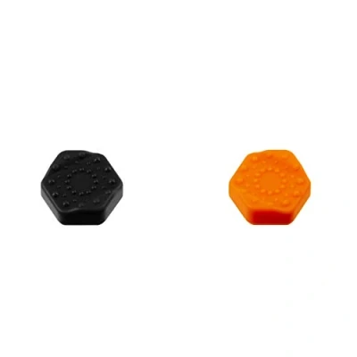 Image de Konix Mythics Pack de 4 appuie pouces antidérapants pour joysticks manettes DualShock PS4 Silicone renforcé Noir et orange