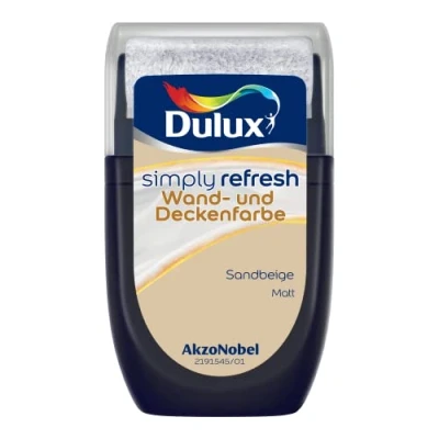Image de Dulux Simply Refresh Peinture murale et plafond Beige sable Testeur 30 ml