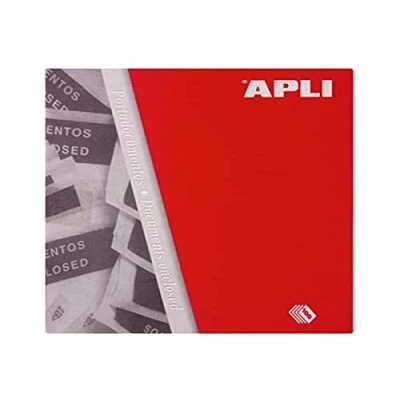 Image de Apli 001468 Lot de 100 Pochettes Documents ci Inclus 225x165 mm avec adhésif au dos