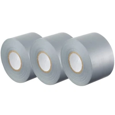 Image de GOCABLETIES Ruban adhésif isolant électrique gris 50 mm x 33 m Résistant, autocollant Protèger, regrouper, réparer des câbles 3 rouleaux