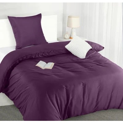 Image de Utopia Bedding Housse de Couette 1 Personne 135x200 cm avec Taie d&#039;oreiller 80x80 (Pourpre) Parure lit 135 x 200 Ensembles Housses en Microfibre brossée Douce