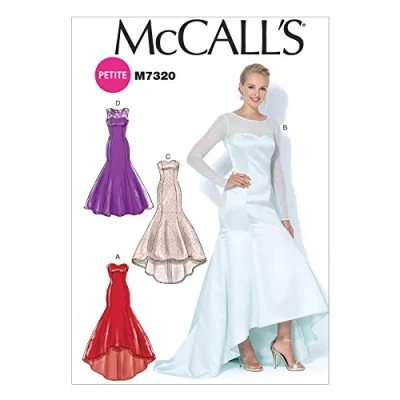 Image de McCall&#039;s Patterns 7320 Miss Petite Robes, Tailles 42 50, Maille, Multicolore, E5 (42 44 46 50)