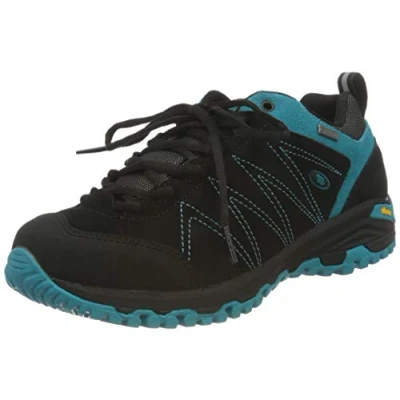 Image de Brütting Mount Kapela Low, Chaussure de course tout terrain Mixte Adulte, Noir/Turquoise, 39 EU