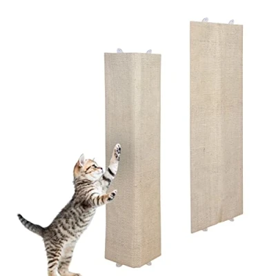 Image de Planche à gratter Murale pour Chat avec 2 côtés différents 80 x 27 cm Sisal et Peluche Coin griffer Poser ou Suspendre Tapis l&#039;entretien des Griffes