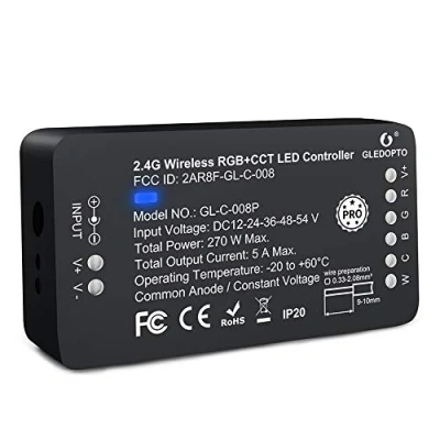 Image de ZigBee Contrôleur RGBCCT PRO Version 3.0 RGBWW bande LED Light Smart Controller Compatible avec Alexa Echo Plus APP Voice Control RF Remote (RGBC CT PRO)