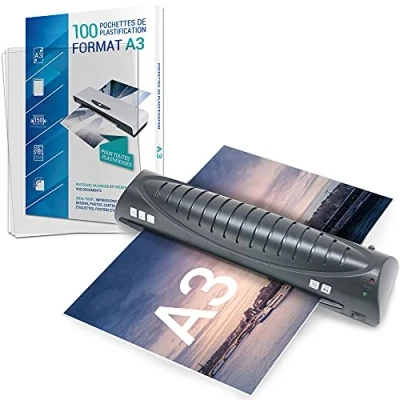 Image de Texet A78211 21 29V Plastifieuse Pro avec 100 feuilles A4 + A3 Noir