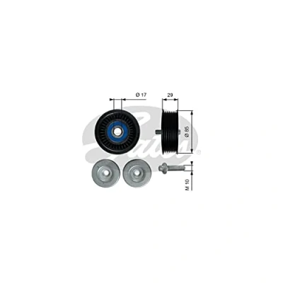 Image de GATES T36765 Galet Enrouleur FleetRunner Micro V Stretch Fit avec gorges MERCEDES BENZ: Classe ML, G SUV, E Break