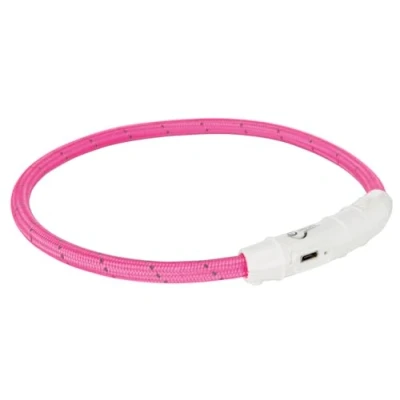 Image de Trixie Collier avec Lampe Flash USB pour Chien Rose Taille L XL